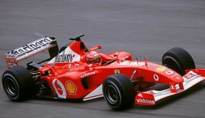 Das Auto von Ferrari aus dem Jahr 2002 wird wohl wieder dabei sein.
