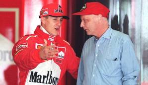 Die langjährige Dominanz von Michael Schumacher gefiel Lauda dabei nur so semi. "Einer soll Schumacher vier Rennen lang einsperren", forderte er.