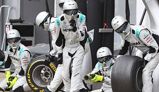 Die Boxencrew von Mercedes wird beim Südkorea-GP sehr oft zum Einsatz kommen