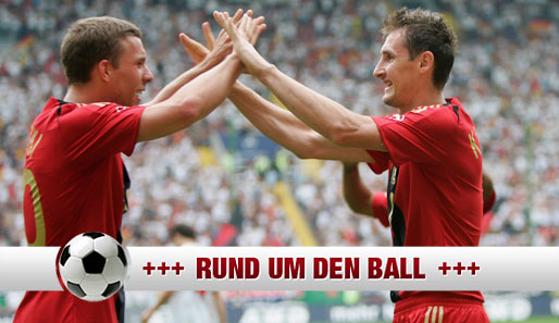 Lukas Podolski und Miroslav Klose spielten drei Jahre gemeinsam beim FC Bayern