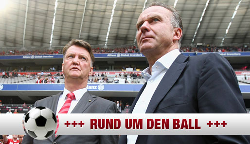 Louis van Gaal (l.) ist seit 2009 Trainer des FC Bayern München