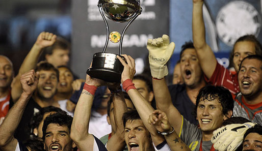 Club Atletico Independiente bejubelt den Gewinn der Copa Sudamericana