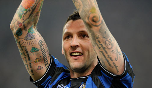 Marco Materazzi, großer Tattoo-Fan von Inter, hat sich mit Zinedine Zidane ...