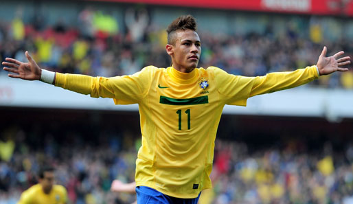 Neymar, hier im Dress von Brasilien, brachte den FC Santos in Führung