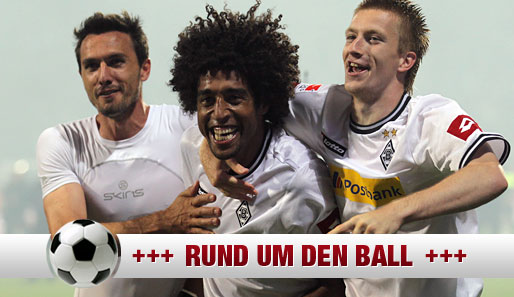 Dante (M.) soll sich mit Leverkusen einig sein, hat in Gladbach aber noch Vertrag bis 2014