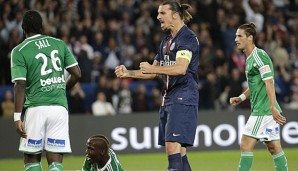Wieder ganz der Alte: Zlatan Ibrahimovic erzielte drei Tore gegen Saint-Etienne