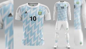 Bei diesem Entwurf für Argentinien ließ sich xztals vom berühmten Nigeria-Trikot inspirieren.