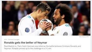 ESPN: In den USA konzentriert man sich ebenfalls auf das Matchup CR7 - Neymar. "Ronaldo sticht Neymar aus", urteilt ESPN.