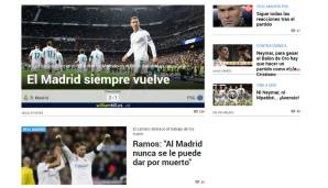 MARCA: "Madrid kommt immer wieder zurück", titelt das Hausblatt der Madrilenen. Und hat darunter eine Stimme von Ramos parat: "Madrid kann man einfach niemals abschreiben". Dem ist nichts hinzuzufügen.