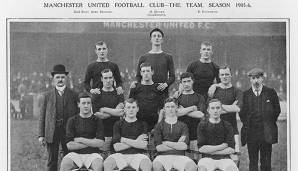 Früher „oben ohne“ heute auch dank Sponsoren eine der wertvollsten Vereinsmarken der Welt: Manchester United, hier die Mannschaft von 1905.