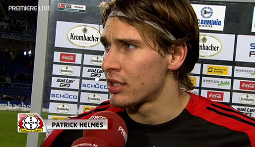 Leverkusen-Stürmer Patrick Helmes am Premiere-Mikrofon: "Uns kommt jeder Gegner recht"