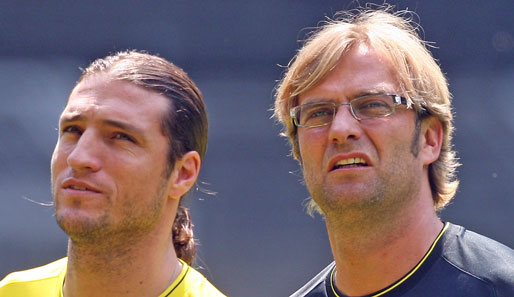 Neu-Bochumer Diego Klimowicz und Dortmund-Trainer Jürgen