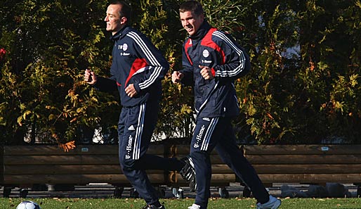 Lukas Podolski hat das Training an der Säbener Straße wieder aufgenommen