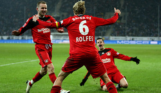 Leverkusens Simon Rolfes erzielte beim 4:1 in Hoffenheim das 2:0
