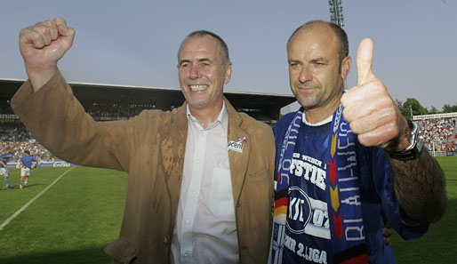 Rolf Dohmen und Eduard Becker schafften 2007 den Aufstieg mit dem KSC