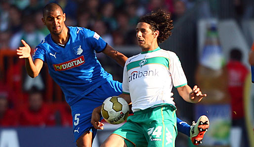 Das Hinsppiel als Sensation: Werder und Pizarro (r.) siegten mit 5:4 gegen Comppers Hoffenheim