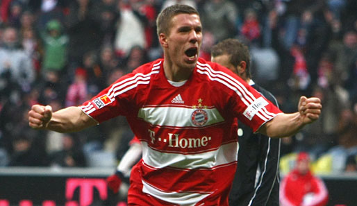 Nationalstürmer Lukas Podolski wechselte 2006 zum deutschen Rekordmeister