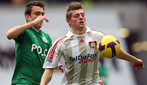 Toni Kroos machte in zehn Spielen für Bayer Leverkusen ein Tor