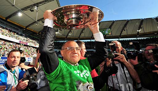 Felix Magath feierte mit dem VfL Wolfsburg seinen dritten Meistertitel als Trainer