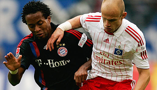 Ze Roberto (l.) und David Jarolim werden nächstes Jahr beim Hamburger SV wahrscheinlich Kollegen