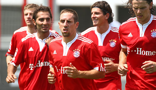 Franck Ribery (M.) wechselte 2007 von Olympique Marseille zum FC Bayern München