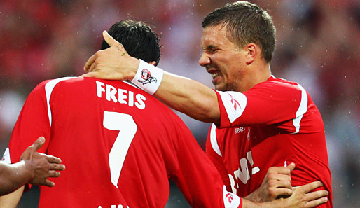 Lukas Podolski (r.) wird im nächsten Testspiel der Kölner wohl pausieren müssen