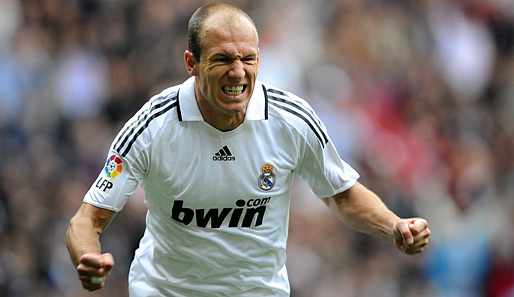 Arjen Robben wechselte 2007 vom FC Chelsea zu Real Madrid in die Primera Division