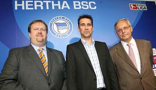 Die Führungsriege der Hertha: Ingo Schiller, Michael Preetz und Werner Gegenbauer (v.l.)