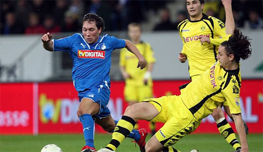Tobias Weis (l.) wechselte im Sommer 2007 von Stuttgart nach Hoffenheim