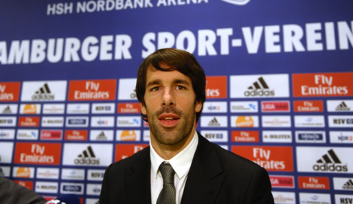Ruud van Nistelrooy hatte sich für seine Präsentation beim Hamburger SV rausgeputzt