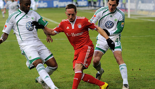 Franck Ribery (M.) hat in 62 Spielen insgesamt 22 Bundesligatore erzielt