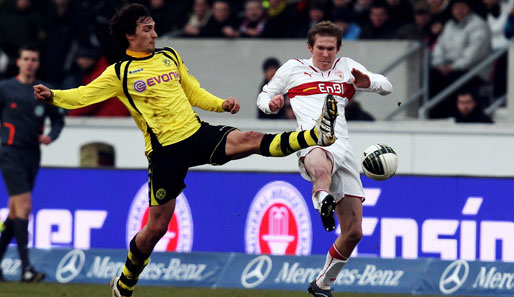 Mats Hummels (l.) erzielte in der laufenden Saison schon fünf Saisontreffer für den BVB