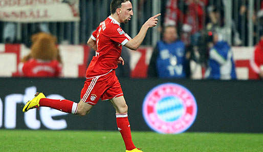 Franck Ribery erzielte gegen den Hamburger SV den Siegtreffer zum 1:0
