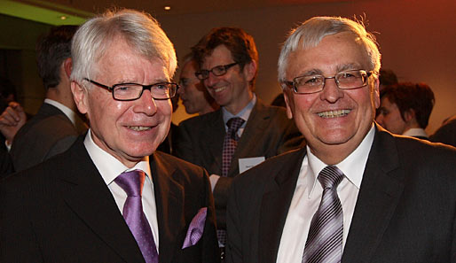 Reinhard Rauball (l.) und Dr. Theo Zwanziger sind die Vorsitzenden von DFL und DFB