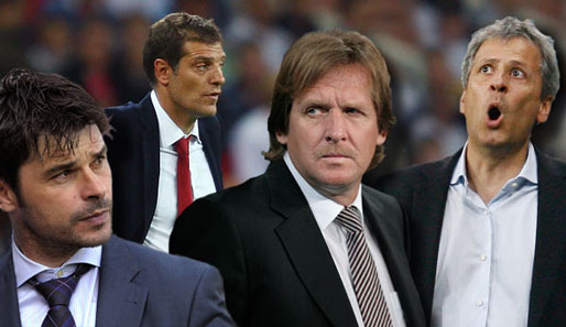 Sforza, Bilic, Schuster, Favre (von links): Landet einer von ihnen in der Bundesliga?