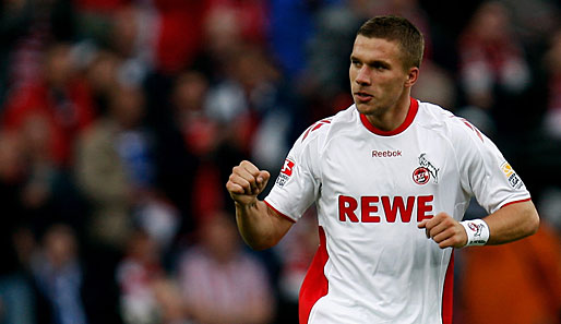 Lukas Podolski möchte mit dem 1. FC Köln in der neuen Saison hoch hinaus