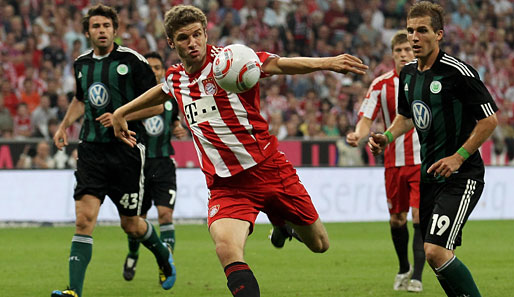 Thomas Müller erzielte gegen den VfL Wolfsburg das erste Tor der neuen Bundesliga-Saison