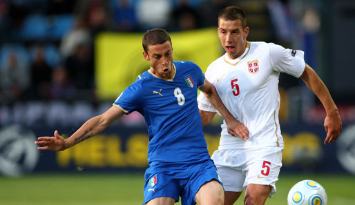 Nikola Petkovic (r.) bestritt insgesamt sieben Länderspiele für die serbische U-21
