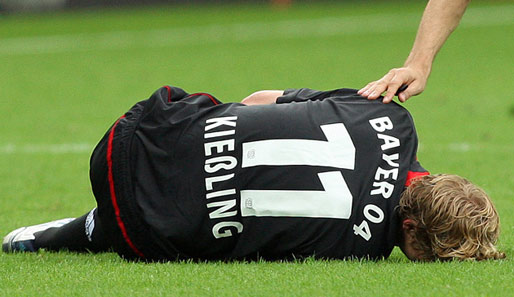 Am Boden: Leverkusen-Stürmer Stefan Kießling fällt verletzungsbedingt aus