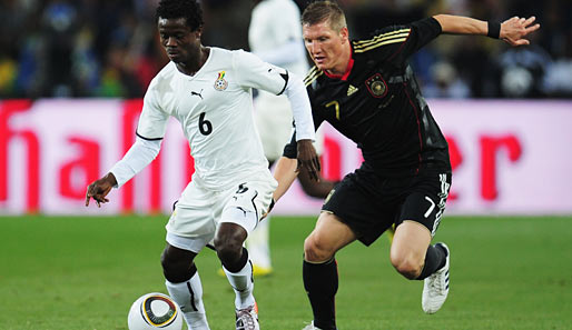 Anthony Annan (l.) schaffte mit Ghana bei der WM in Südafrika den Einzug ins Viertelfinale