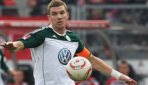 Edin Dzeko machte in der Hinrunde 10 Tore für Wolfsburg. Damit ist er Fünfter der Torschützenliste
