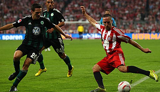 Der FC Bayern München schlug Wolfsburg beim Hinspiel am 1. Spieltag in München mit 2:1