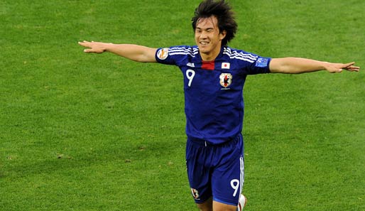 Shinji Okazaki stürmte und jubelte vor wenigen Tagen noch beim Asien-Cup