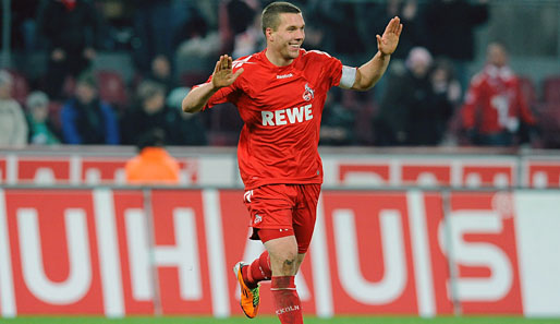Hätte auch heute gerne wieder Grund zum Jubeln: Kölns Goalgetter Lukas Podolski