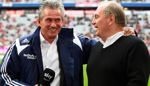 Befreundet seit fast 40 Jahren: Bayer-Trainer Jupp Heynckes (l.) und Bayern-Präsident Uli Hoeneß