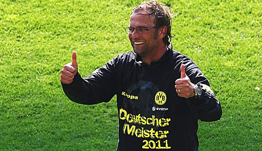 Dortmunds Trainer Jürgen Klopp verspürt große Erleichterung