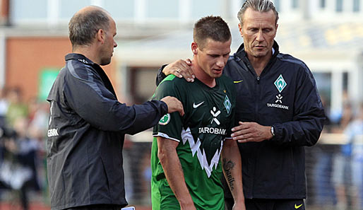 Timo Perthel (M.) wird Werder Bremen in Richtung Hansa Rostock verlassen