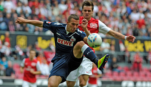 Lukas Podolski (l.) wurde erst im Winter zum Kapitän der Geißböcke ernannt