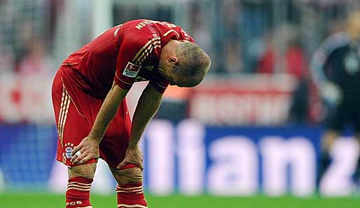 Arjen Robben droht Bayern München am Samstag mit Rückenproblemen auszufallen