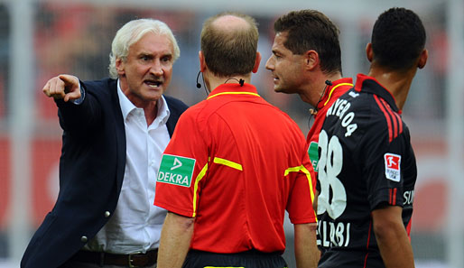 Gegen Köln hatte sich Rudi Völler übermäßig über eine Schiedsrichterentscheidung beschwert